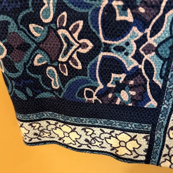 Ann Taylor LOFT Cotton Front Slit Stained Glass Pencil Skirt Size 6 EUC - Picture 4 of 11